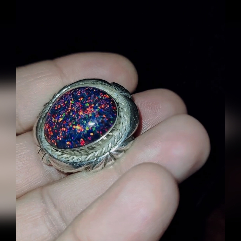 Natural Black doublet opal